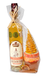 Gift bag set - honey, candle, mead