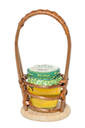 Gift wooden stand honey 1 x 250 g amphora Acacia honey