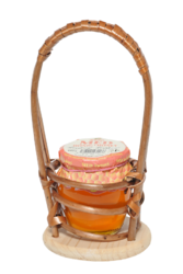 Darčekový drevený stojan na med 1 x 250 g amfora Kvetový med