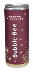 Medové frizzante Bubble Bee ružové plechovka 250 ml 