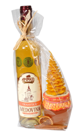 Gift bag set - honey, candle, mead