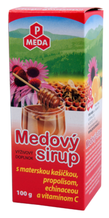 Medový sirup s materskou kašičkou, propolisom, echinaceou a vitamínom C