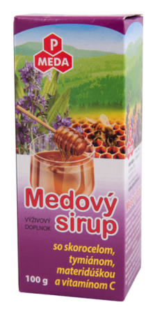 Medový sirup so skorocelom, tymiánom a materinou dúškou