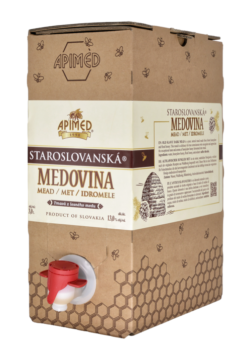 STAROSLOVANSKÁ MEDOVINA TMAVÁ 3 l Bag in Box - praktické a výhodné balenie